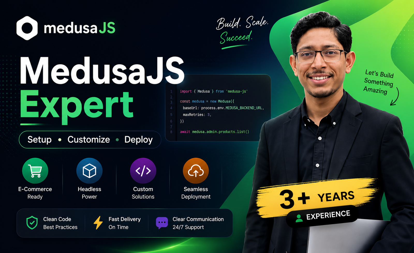 I will develop customize and deploy MedusaJS ecommerce stores